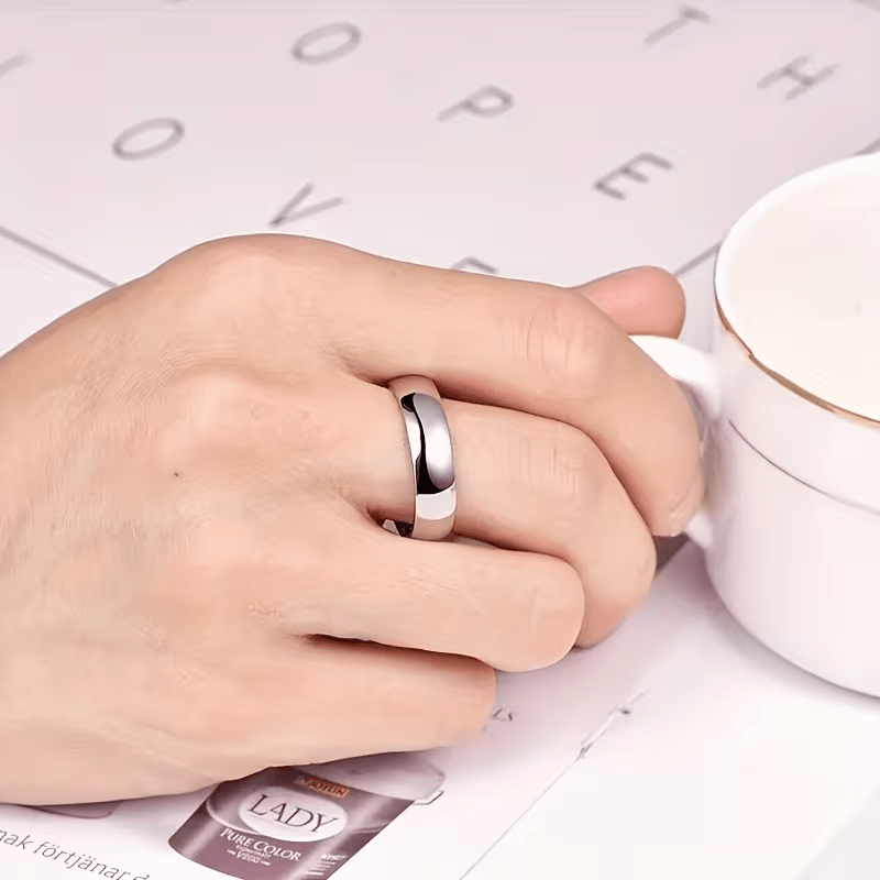 Ladies' 6Mm Tungsten Minimalist Ring for Couples